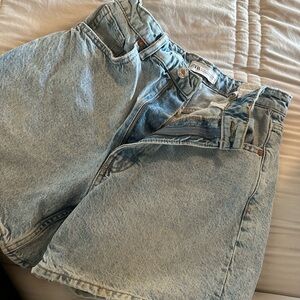 Zara Sky Blue Denim Shorts